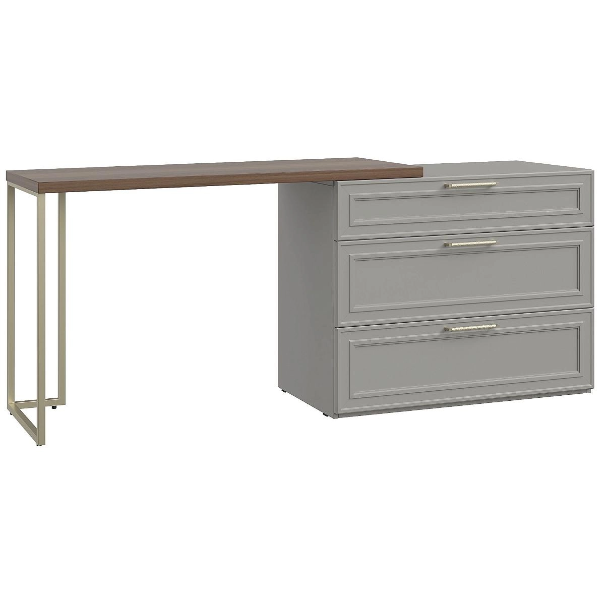Комод Montreal серый со столом