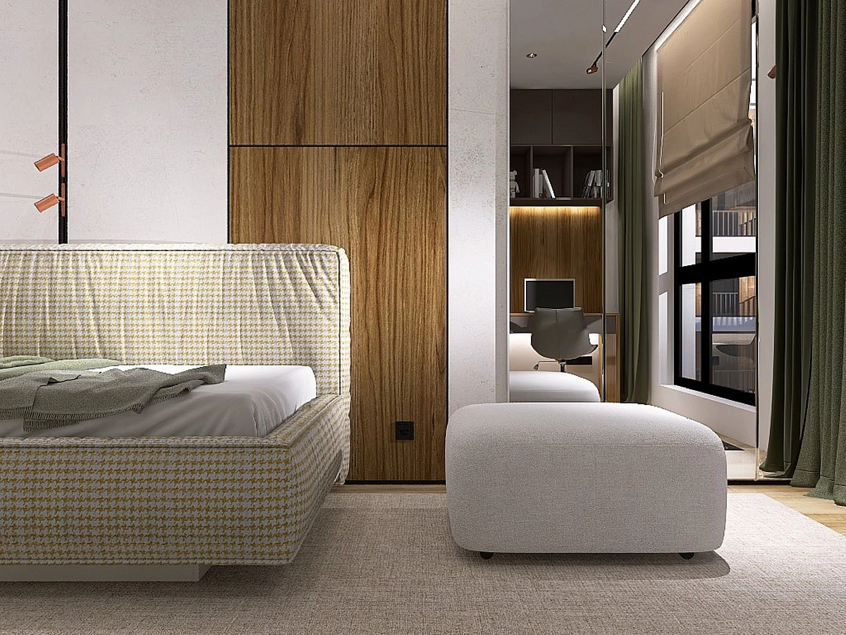 Кровать односпальная Brioche FIRST угловая правая с подъемным механизмом 90х200