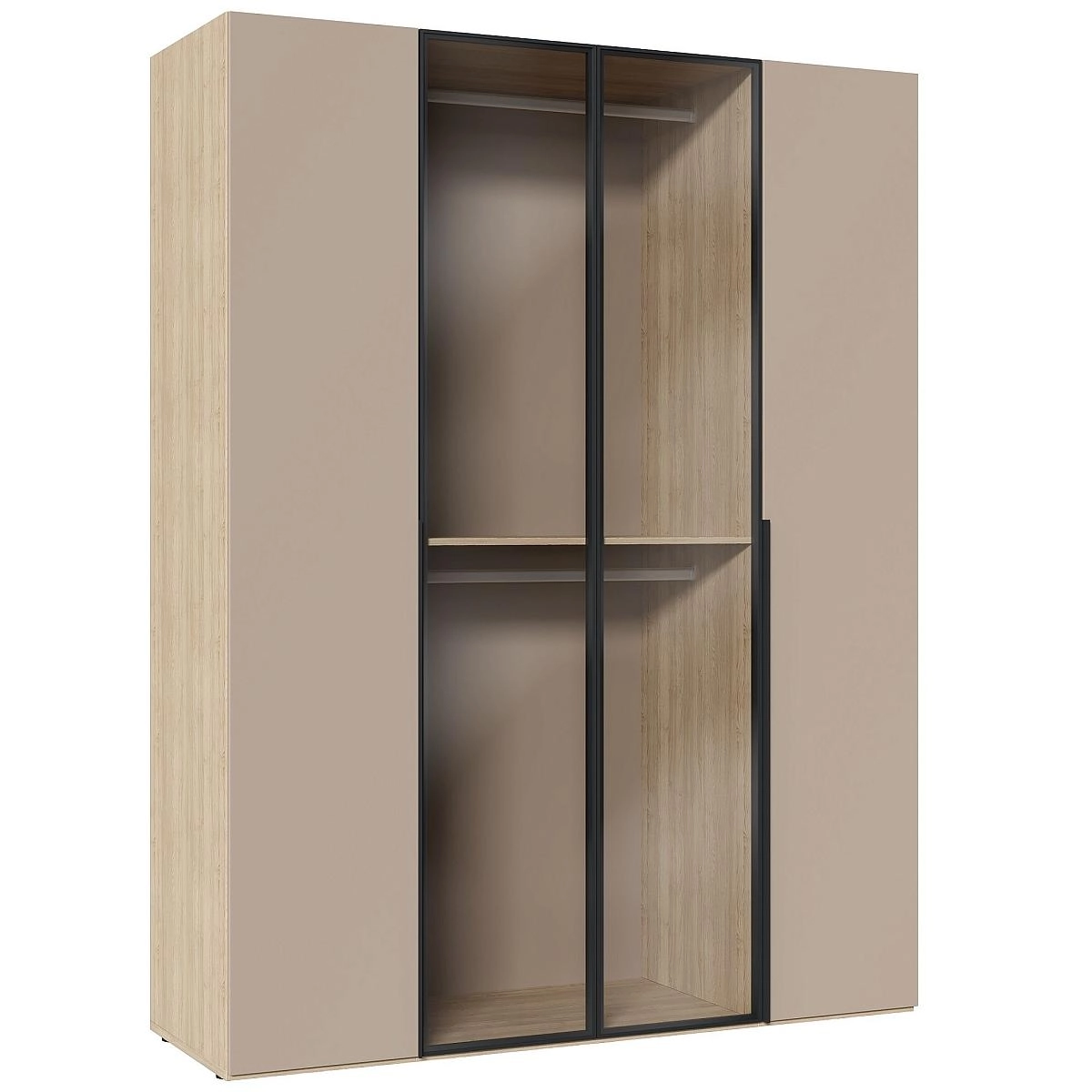 Шкаф четырехстворчатый Некст со стеклом
