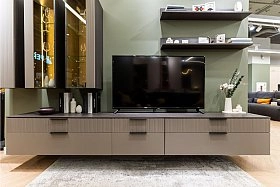 Тумба навесная под телевизор Сохо графит