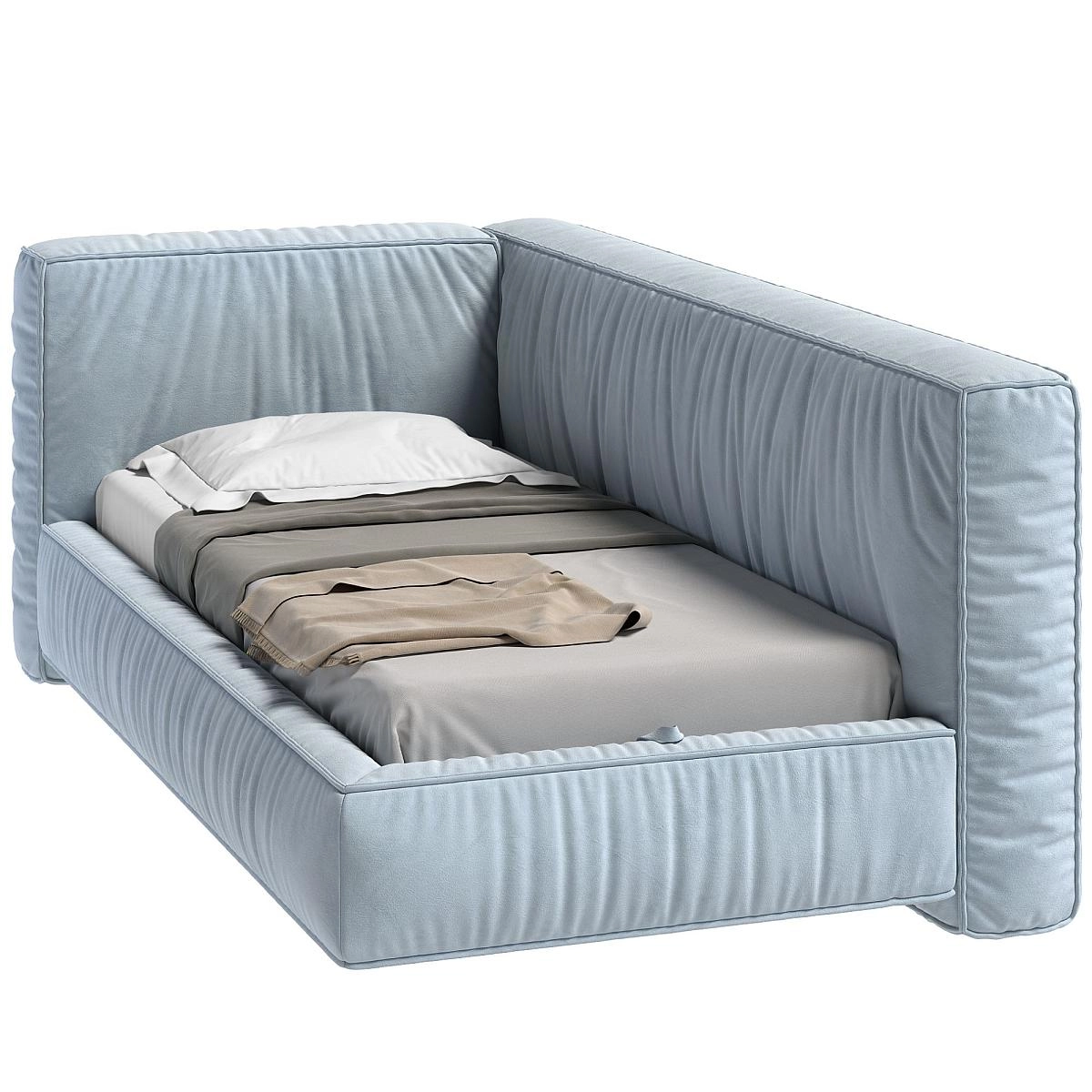 Кровать односпальная 90*200 Бриошь Оптимум угловая правая с подъемным механизмом