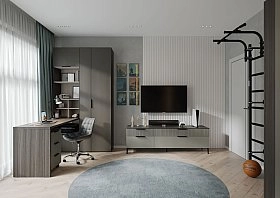 Шкаф одностворчатый Soho графит