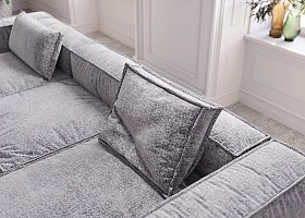 Диван Brioche Basic угловой пр\лев с широкими подлокотниками