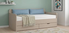Кровать-диван (беж) (900)+ящик G3A+подушки Teddy 924