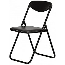 Стул складной Джек, каркас черный, к/з черный В-4