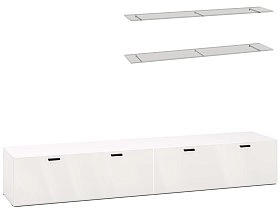 Тумба ТВА 2ящ. дл.2374+2полки стеклянные YHB