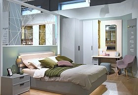 Кровать полутороспальная Chelsea,Rimini серая с подъемным механизмом 120х200