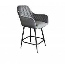 Стул полубарный Sheffilton SHT-ST38/S148-1 угольно-серый/черный