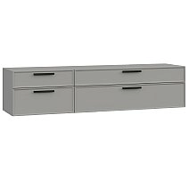 Тумба навесная под телевизор Римини серая