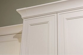 Элемент карниза Монреаль белый для внешнего угла