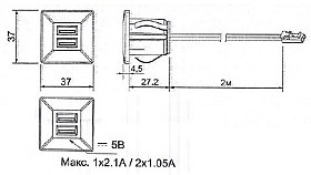 USB-розетка Chelsea,Montreal,Rimini,Soho USB+USB