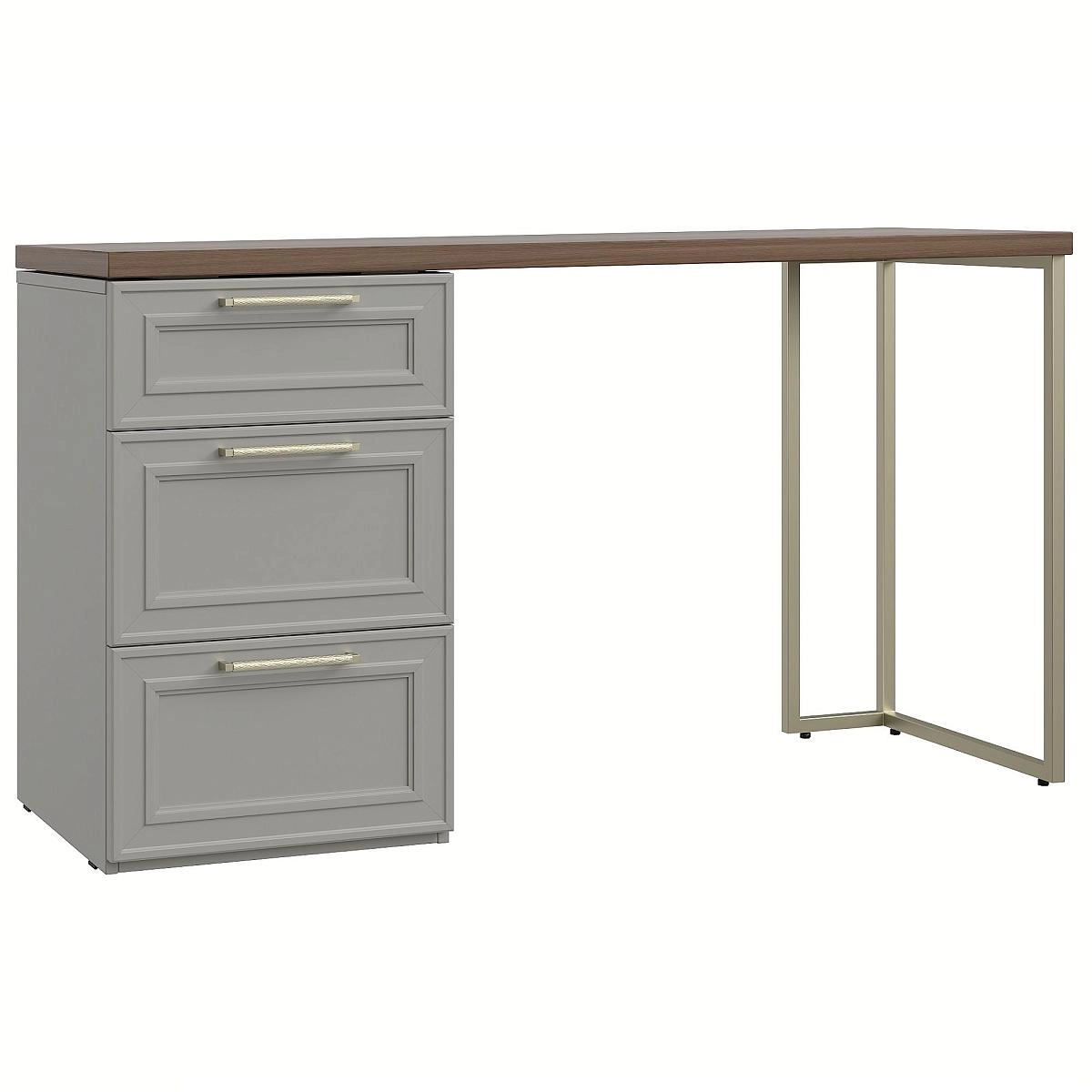 Стол письменный Montreal серый 47,8х133,2 с тумбой
