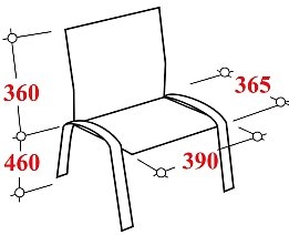 Стул КО_Echair РС42 каркас черный, к/з черный 201