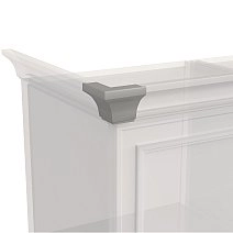 Элемент карниза Монреаль серый для внешнего угла