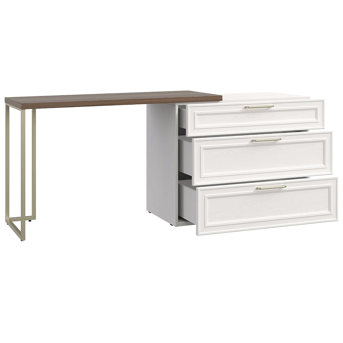 Комод Montreal белый со столом