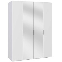 Шкаф четырехстворчатый Soho белая с зеркалами