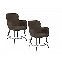 Комплект 2 шт. Стул DikLine 503 поворотный SB3 шоколад, ножки че
