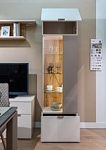 Шкаф-витрина одностворчатый Сохо беж