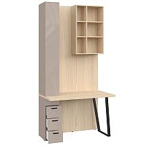 Стол письменный Chelsea тауп/туя с секцией