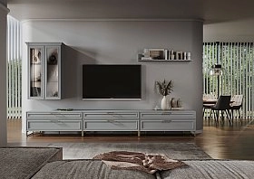 Полка навесная Челси,Монреаль,Римини серая