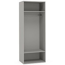 Шкаф двухстворчатый Монреаль серый с зеркалами