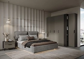 Шкаф двухстворчатый Сохо графит