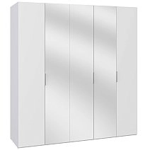 Шкаф пятистворчатый Soho белая с зеркалами