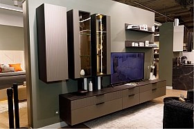 Тумба навесная под телевизор Soho графит