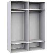 Шкаф четырехстворчатый Сохо белая с зеркалами