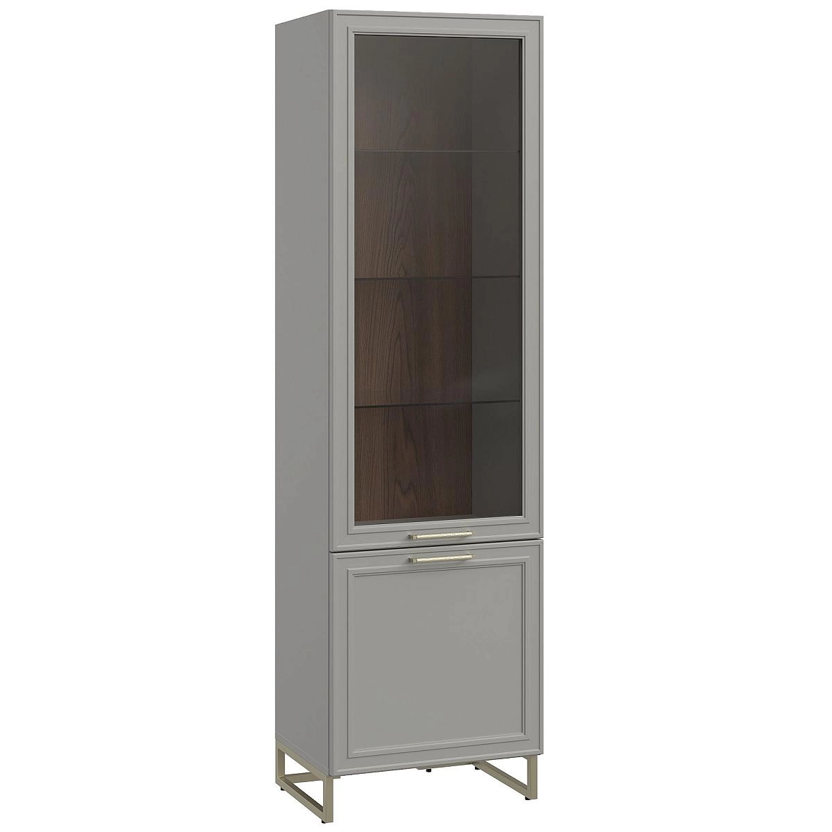 Шкаф-витрина одностворчатый Монреаль серый
