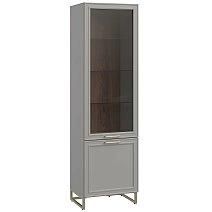 Шкаф-витрина одностворчатый Монреаль серый