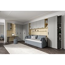 Стол письменный Rimini серая с секцией