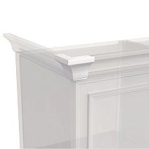 Элемент карниза Монреаль белый для внешнего угла