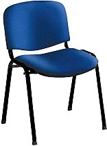 Стул UA_EChair Rio(ИЗО/ISO) чёрн, ткань синяя С-6