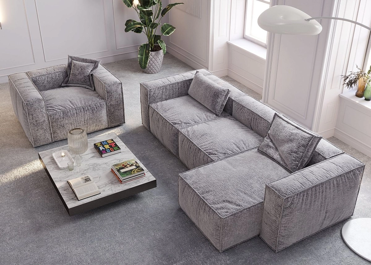 Диван Brioche Basic 2-х местный с широкими подлокотниками