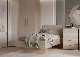 Кровать односпальная 90х200 Алтея тауп