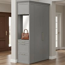 Модуль для прихожей Montreal серый со светильником