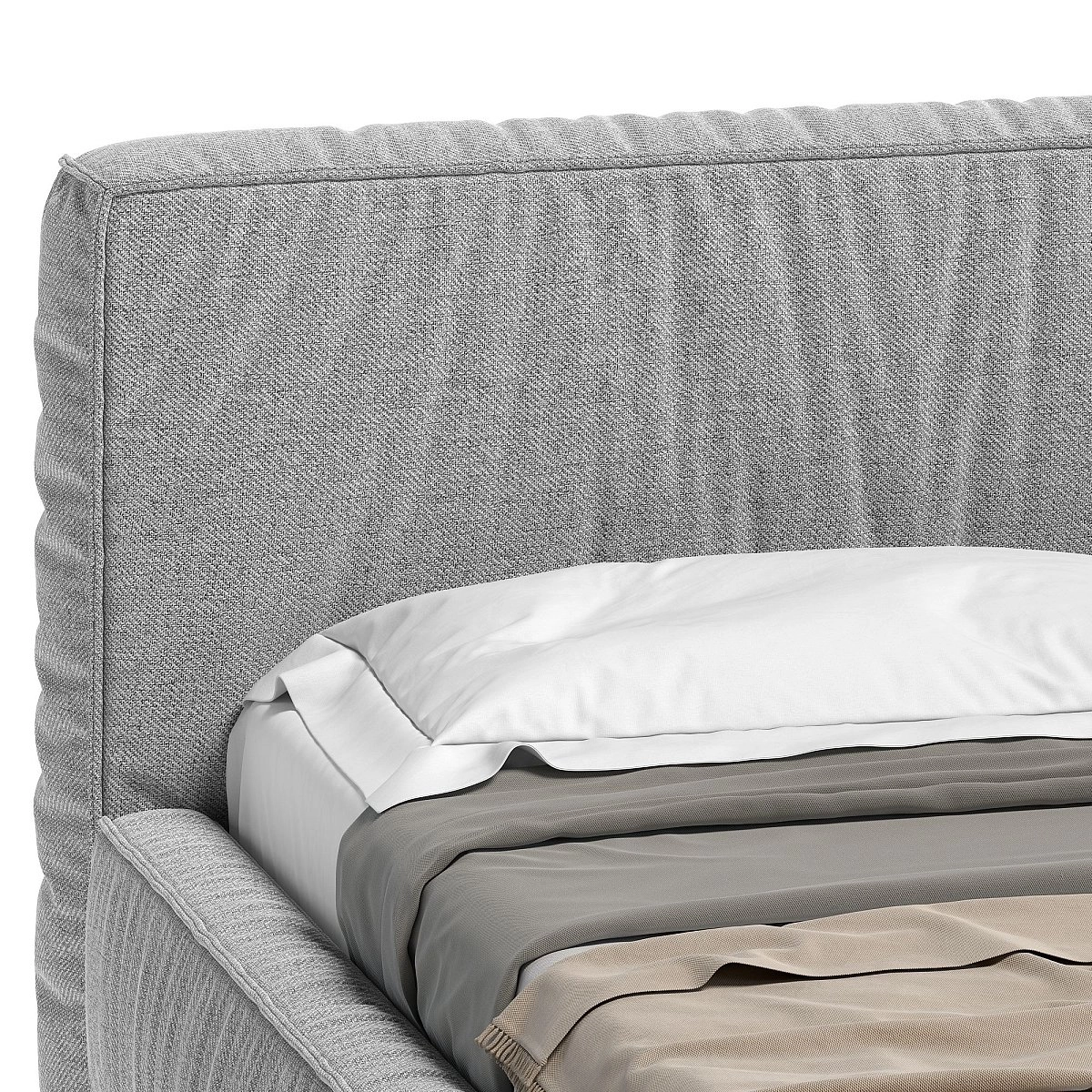 Кровать односпальная Brioche FIRST угловая правая с подъемным механизмом 90х200