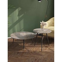 Стол журнальный Рикон Страйп, ножки черные