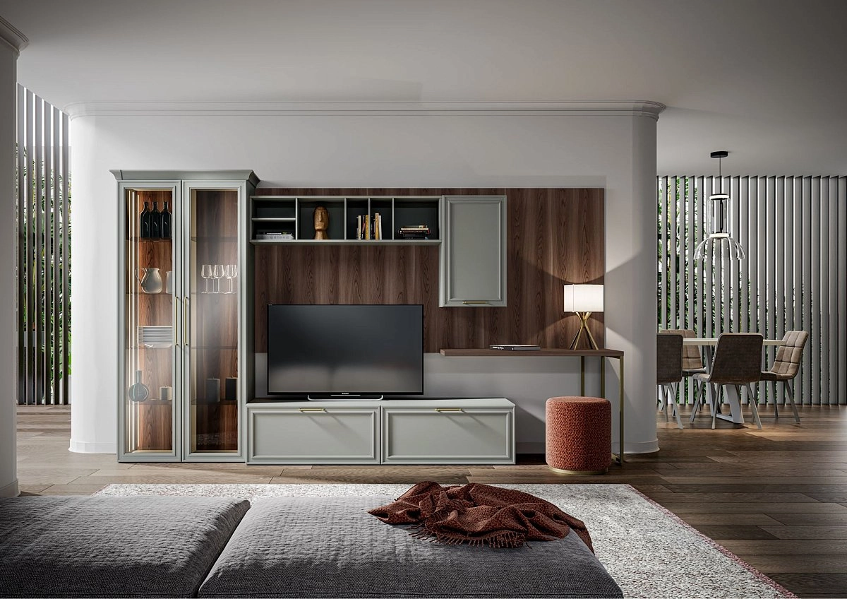 Полка навесная Chelsea,Montreal,Rimini серая