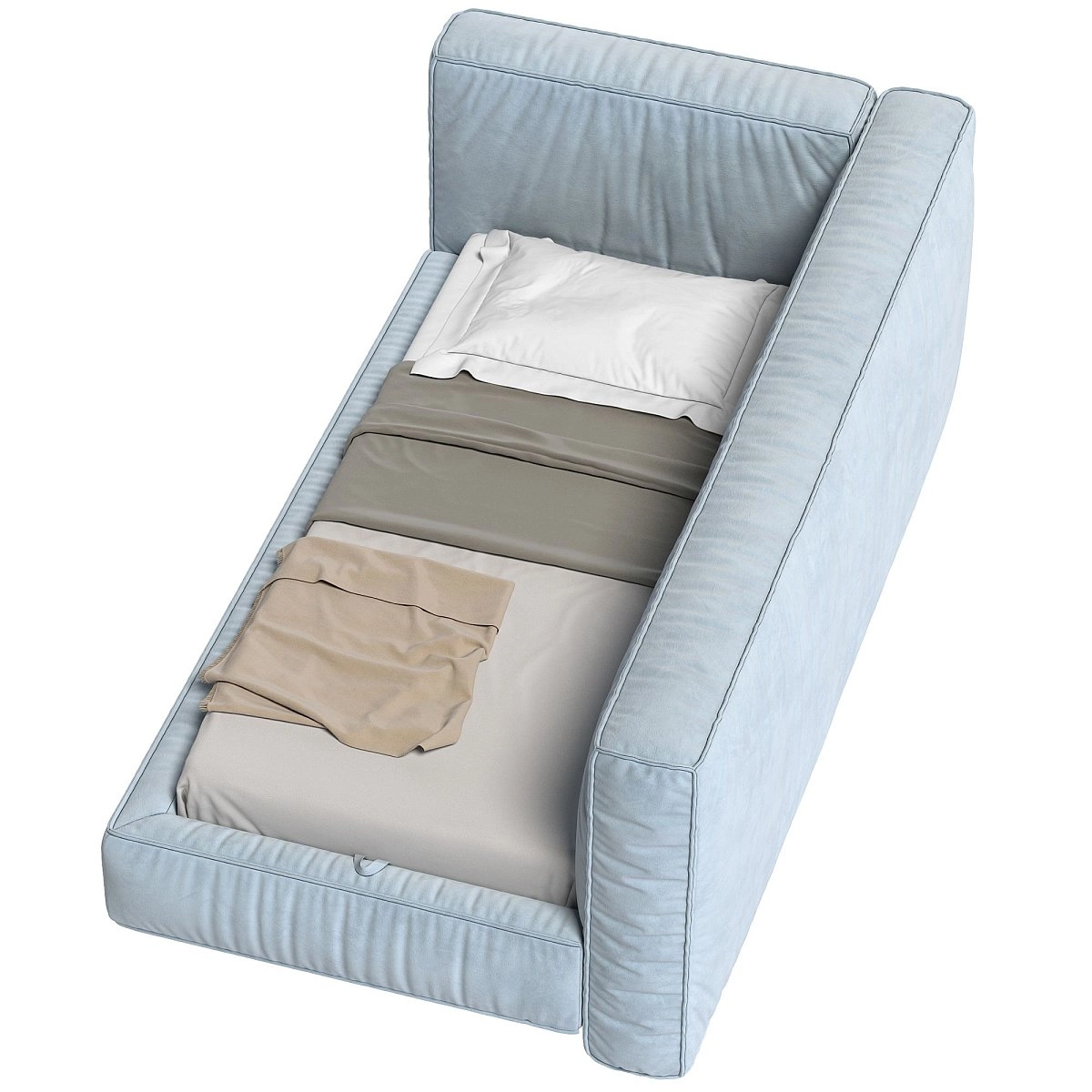 Кровать односпальная 90*200 Бриошь Оптимум угловая правая с подъемным механизмом