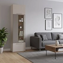 Шкаф-витрина одностворчатый Soho беж