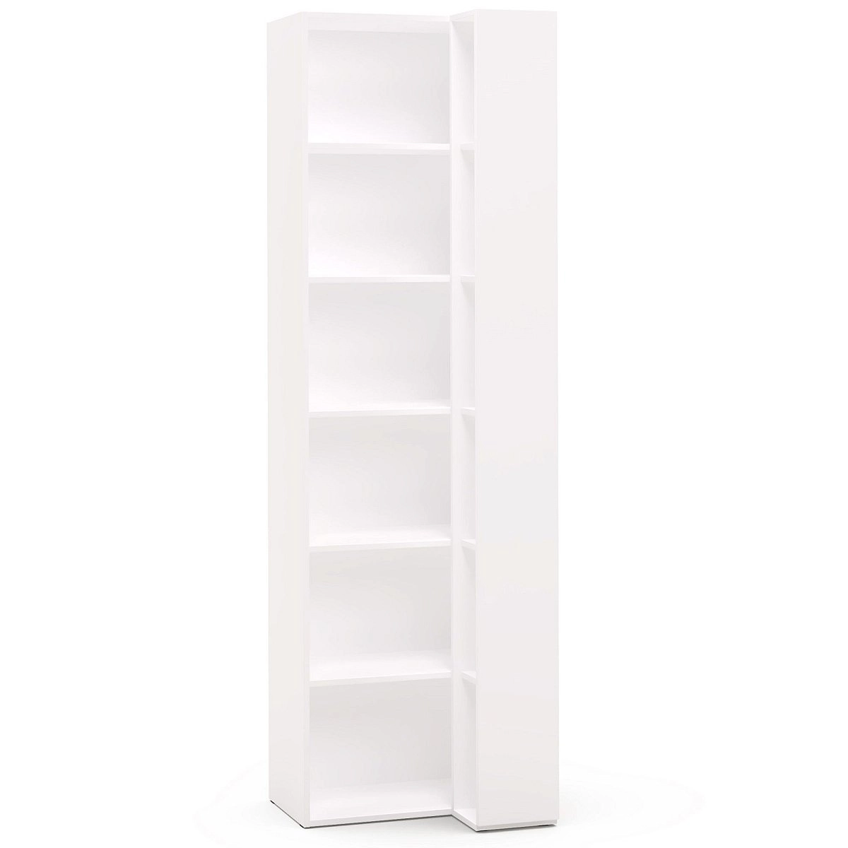 Шкаф перех.(бел)со стеллажом (бел) 400/608 (др.ручка)