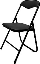 Стул складной КО_ искожа черный РС 04, каркас черный
