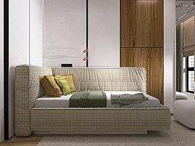 Кровать двуспальная Brioche Optimum угловая правая с подъемным механизмом 180х200