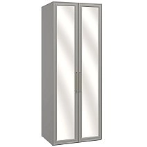 Шкаф двухстворчатый Монреаль серый с зеркалами
