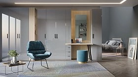 Шкаф одностворчатый Челси серая