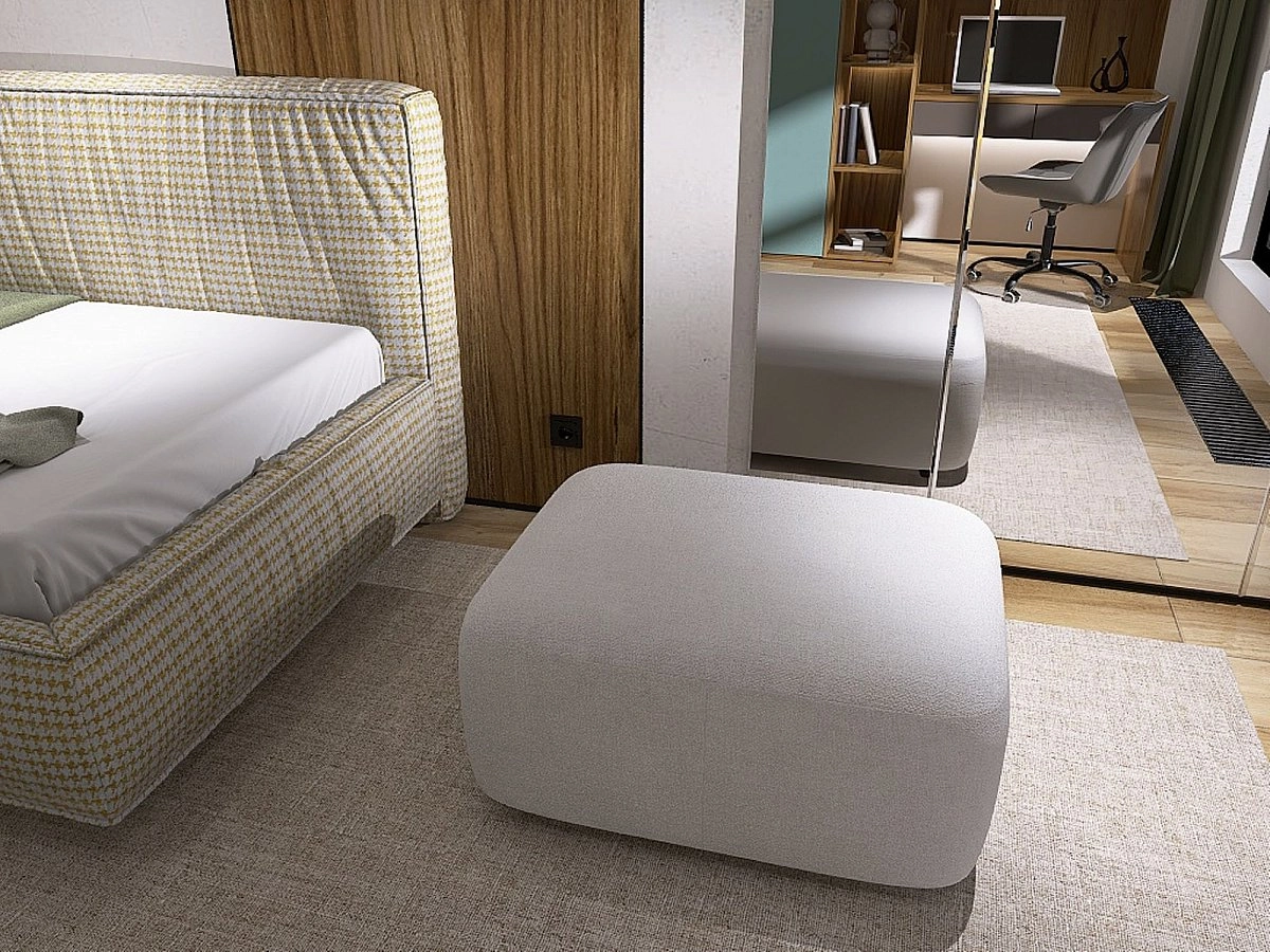 Кровать односпальная Brioche FIRST угловая правая с подъемным механизмом 90х200