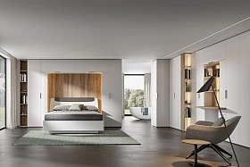 Кровать двуспальная Soho белая с подъемным механизмом 160х200