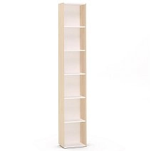 Стеллаж прямой Челси,Римини белая торцевой